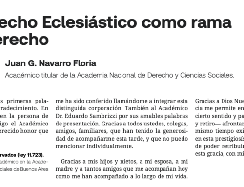 El Derecho Eclesiástico como rama del Derecho
