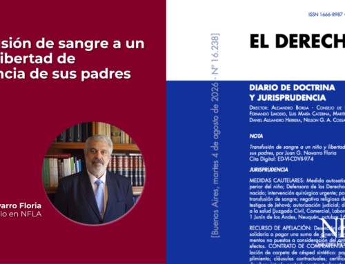 Transfusión de sangre a un niño y libertad de conciencia de sus padres